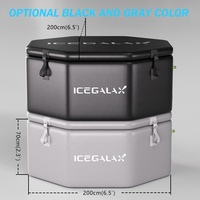 Baignoire gonflable octogonale pour adultes-pliable, conception stable à 8 côtés, sans refroidisseur, utilisation de fête en PVC durable