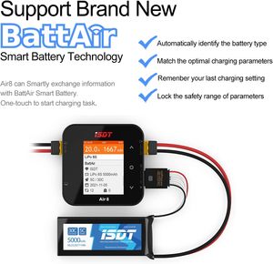 Isdt air8 Thông Minh Kỹ thuật số 500W DC 20A Battery Charger 1-8S <span class=keywords><strong>LCD</strong></span> hiển thị cân bằng discharger cho Li-Po LiPo pin - Product Image 5