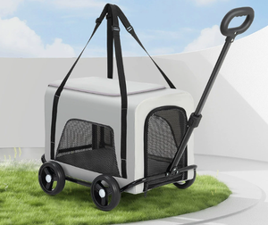 Chariot de transport <span class=keywords><strong>pour</strong></span> animaux de compagnie d'extérieur, <span class=keywords><strong>poussette</strong></span> à roues universelles, boîte à roulettes amovible, sac de transport pliable <span class=keywords><strong>pour</strong></span> <span class=keywords><strong>chien</strong></span> et chat, grande capacité, sûr - Product Image 4