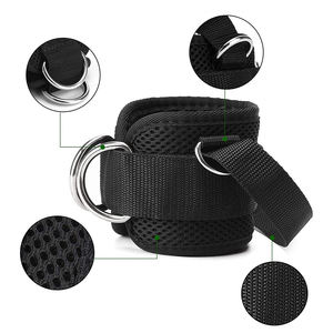 هانوي كا ملحقات اللياقة البدنية المخصصة صالة الألعاب الرياضية الأشرطة الكاحل قابل للتعديل مع مشبك تنفس لآلات الكابلات قوة تجريب - Product Image 2