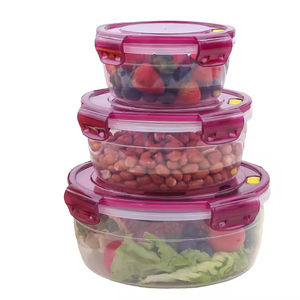 Juego de Recipientes Clásicos para Almacenamiento de Alimentos de Plástico PP Aptos para Microondas, para Refrigerador, Almuerzo, Frutas, <span class=keywords><strong>Carne</strong></span>, Miel - Product Image 3