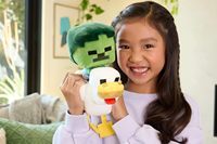 Cadeau en peluche prêt à offrir, poupée animale en peluche douce, jouet en peluche mignon de dessin animé, rembourré en coton PP, poulet zombie, jouet à chevaucher