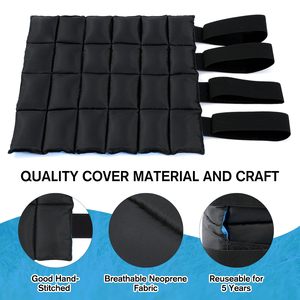 Botas de hielo para patas de caballo, ideales para entrenamiento ecuestre y terapia, con correas flexibles y compresa fría. - Product Image 3