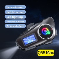 Casque de moto Q58max en gros d'usine avec interphone, écran HD, radio FM et éclairage torche
