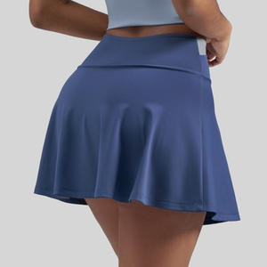 <span class=keywords><strong>Jupe</strong></span> courte pour femmes, vente en gros, taille haute, course à pied, tendance, combinaison confortable, séchage rapide, respirante, anti-exposition - Product Image 4