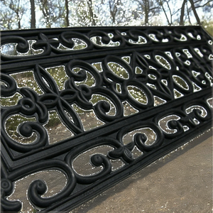 Alfombra de Entrada Moderna Luebo de PVC, Resistente a la Corrosión, Delgada, Antideslizante, Rectangular, con Diseño de Animales y Patrón de Rompecabezas - Product Image 2