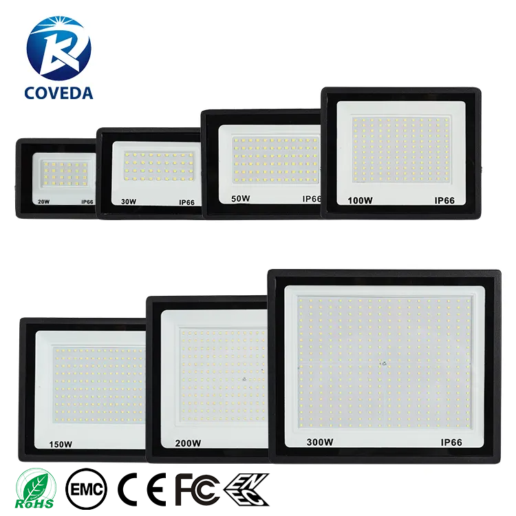 Factory Supply Ultra-thin Ip66 Outdoor Waterproof 10w 20w 30w 50w 100w 150w 200w 300w Reflector Led Flood Lights