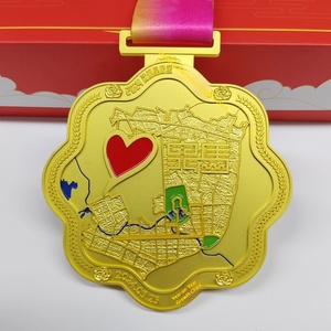 Medallas Metálicas Personalizadas para Eventos Corporativos, Escolares y <span class=keywords><strong>de</strong></span> Maratón, <span class=keywords><strong>Premios</strong></span> <span class=keywords><strong>de</strong></span> Honor en Oro, Plata y Bronce, Diseño Creativo y Gratuito - Product Image 3
