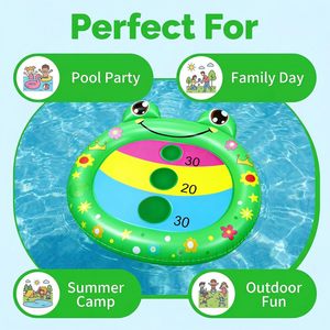 Frog-shaped <b>Inflatable</b> Pool Bean Bag Toss Game with Score Target - Product Image 4