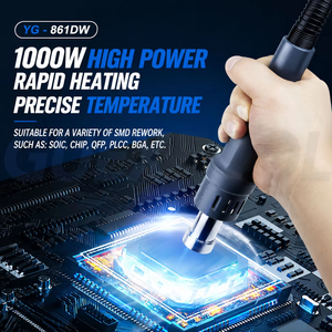 Pistolet à air chaud de qualité industrielle 1000W haute puissance pour la maintenance des circuits imprimés de téléphones porta - Product Image 6