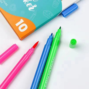 10 stylos marqueurs comestibles pour coloriage alimentaire de qualité alimentaire, outils de décoration pour gâteau d'<span class=keywords><strong>anniversaire</strong></span>, 10 pièces - Product Image 6