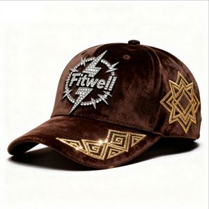 Casquettes de baseball personnalisées à 6 panneaux avec strass, vente en gros pour femmes - Product Image 6