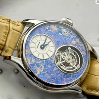 Montre Merkur Tourbillon pour homme, cadran en titane Ice Flower, montre en saphir pour homme, montres mécaniques pour poignet, Relogio Masculino