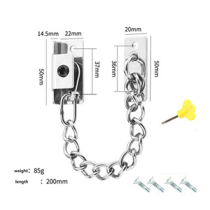 Modern Stainless Steel Window Chain Lock Guard Child Safety <strong>Restrictor</strong> for Flat Open Windows Anti-Theft Brushed <strong>Door</strong> Window - Product Image 6