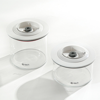 Pot de conservation alimentaire en verre sous vide de qualité supérieure, sans BPA, avec couvercle hermétique à clapet, récipient de cuisine écologique pour le sucre, fabricant