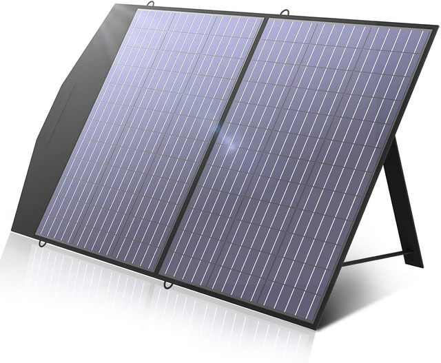 100W Foldable Solar Panel, 23% Efficient IP67 Waterproof for Power Station, Camping, RV Compact Portable Design