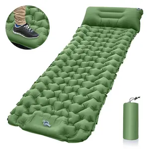 Colchoneta para dormir de acampada con almohada, colchón de aire ligero, autohinchable, impermeable, para acampar, senderismo