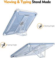 Étui transparent pour iPad 6e/5e génération (9,7 pouces) avec support pour stylet, pare-chocs en silicone TPU souple, résistant aux chocs