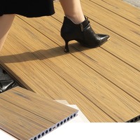 Hohlkammer-Verbundbodenplatten Pflegeleichte Garten-Schwimmbad Nahtlose Terrassendielen Fabrik Großhandel WPC-Terrassendielen