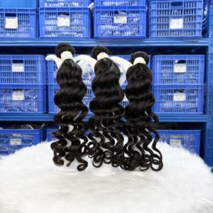 Extensiones de Cabello Humano Virgen Peruano de Onda Suelta, Grado 6A, Doble Trama Ajustada, No Remy, Cutícula Completa, Teñibles, Más Vendidas al por Mayor - Product Image 3
