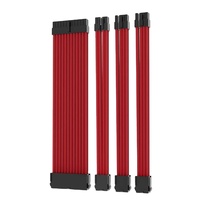 Kit kabel ekstensi PSU lengan nilon PC 18AWG/16AWG harga pabrik: 24 Pin + 2x(6 + 2) PCIe + 4 + 4 kabel CPU | Garansi 1 tahun