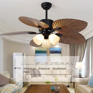 พัดลมเพดานสไตล์โมเดิร์นเรโทรพร้อมไฟ LED แสงวอร์มโทน สำหรับห้องรับประทานอาหาร ห้องนอน หรือห้องนั่งเล่น ส่งตรงจากผู้ผลิต - Product Image 3