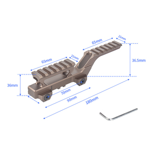 Support de rehaussement tactique UNITY en métal pour miroir T1 T2 R5, base 20mm - Product Image 2
