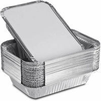 Vente en gros de moules à pain jetables en aluminium Couvercle rectangulaire en forme de moule à pain Catégorie de produit Récipients en aluminium