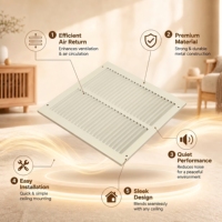 Diffuseurs carrés anti-goutte de haute qualité 12x12 à simple couche avec grilles de sortie d'air sur quatre côtés pour retour d'air