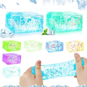 ของเล่นบีบก้อนน้ำแข็งกลิตเตอร์สี่เหลี่ยม ของเล่นบีบคลายเครียด TPR มอลโทส - Product Image 2