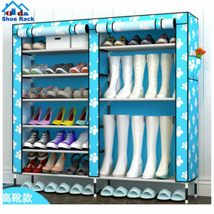 <span class=keywords><strong>2</strong></span> lados 12 estantes 36 par plegable de tela zapato gabinete de rack - Product Image 4