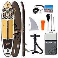Planche de SUP gonflable haut de gamme tout usage, construction Stitch + PVC + EVA, avec pagaie, pompe, ailerons, leash et sac à dos pour lacs, rivières et océans