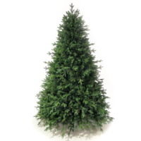 Sapin de Noël demi-forme gain de place, sapin de Noël demi-forme en PE et PVC avec base métallique