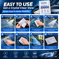 Chiffon de polissage en oxyde de cérium pour vitres, éliminateur de traces d'eau pour vitres de voiture et pare-brise, serviette de polissage, detailing, vente en gros