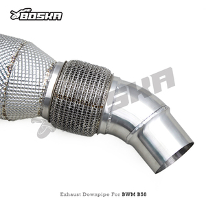 Custom Stainless Steel Straight Downpipe for 3/4/5 Series 3.0T B58 2018-2023 Racing Exhaust Parts M340i Turbo Boska - Product Image 3