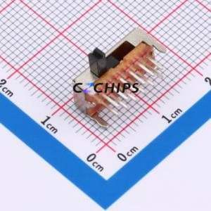 SK24D07VG4-12 087 Slide Switch Bent Lead Through Hole-12P,15x4.7mm Switch Double Pole Four Throw Rectangle Header PC 15mm - Product Image 1