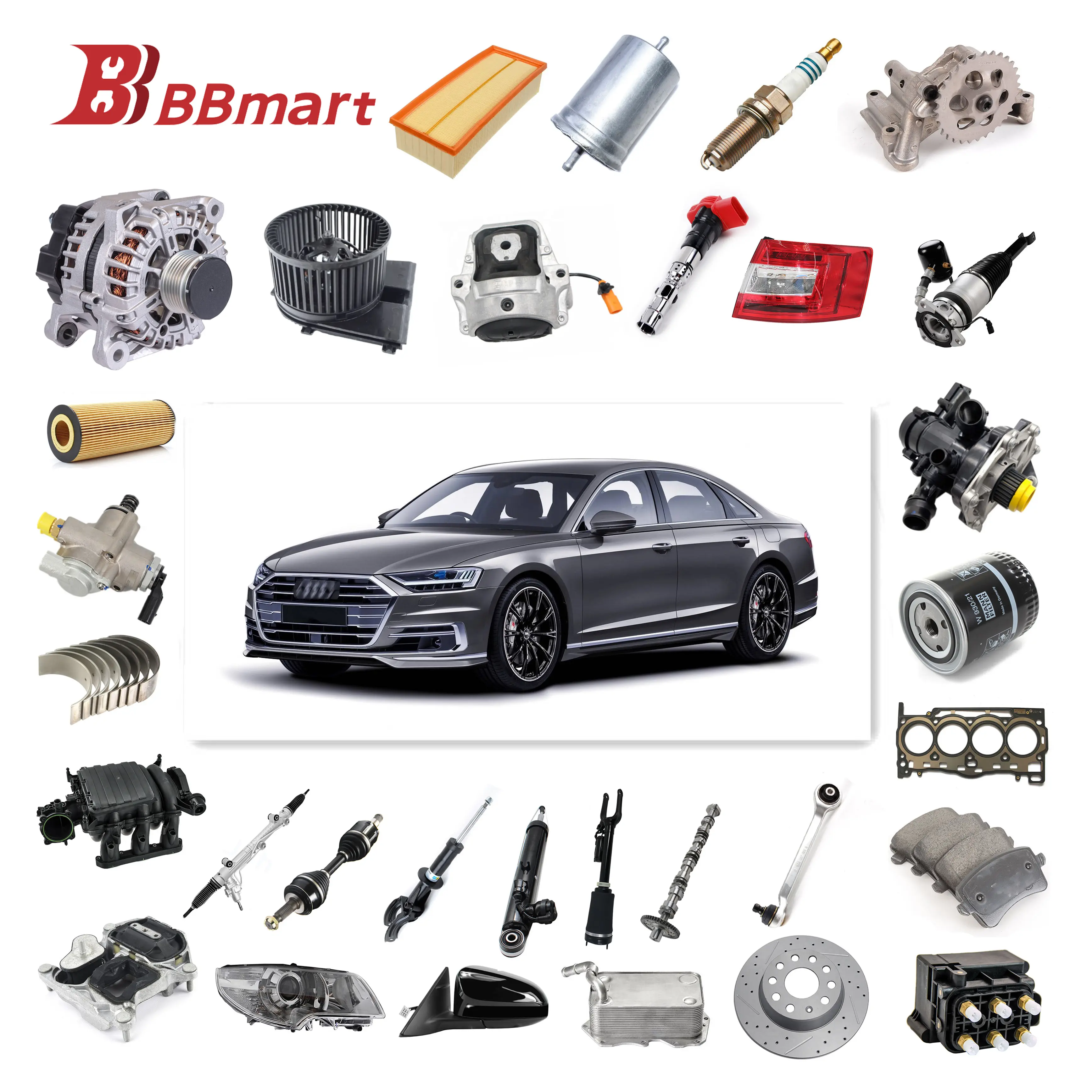 Bbmart oto yedek araba parçaları otomotiv motor parçaları diğer oto yedek araba parçaları Audi sıcak satış modeli A3 A4 A5 A6 Vw için tüm modeller
