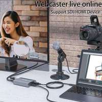 Kartu Pengambilan Video USB3.0 1080P 60Hz HDMI+SDI Input Ganda USB-B Grabber dengan Audio In Out 3.5mm untuk Siaran Langsung