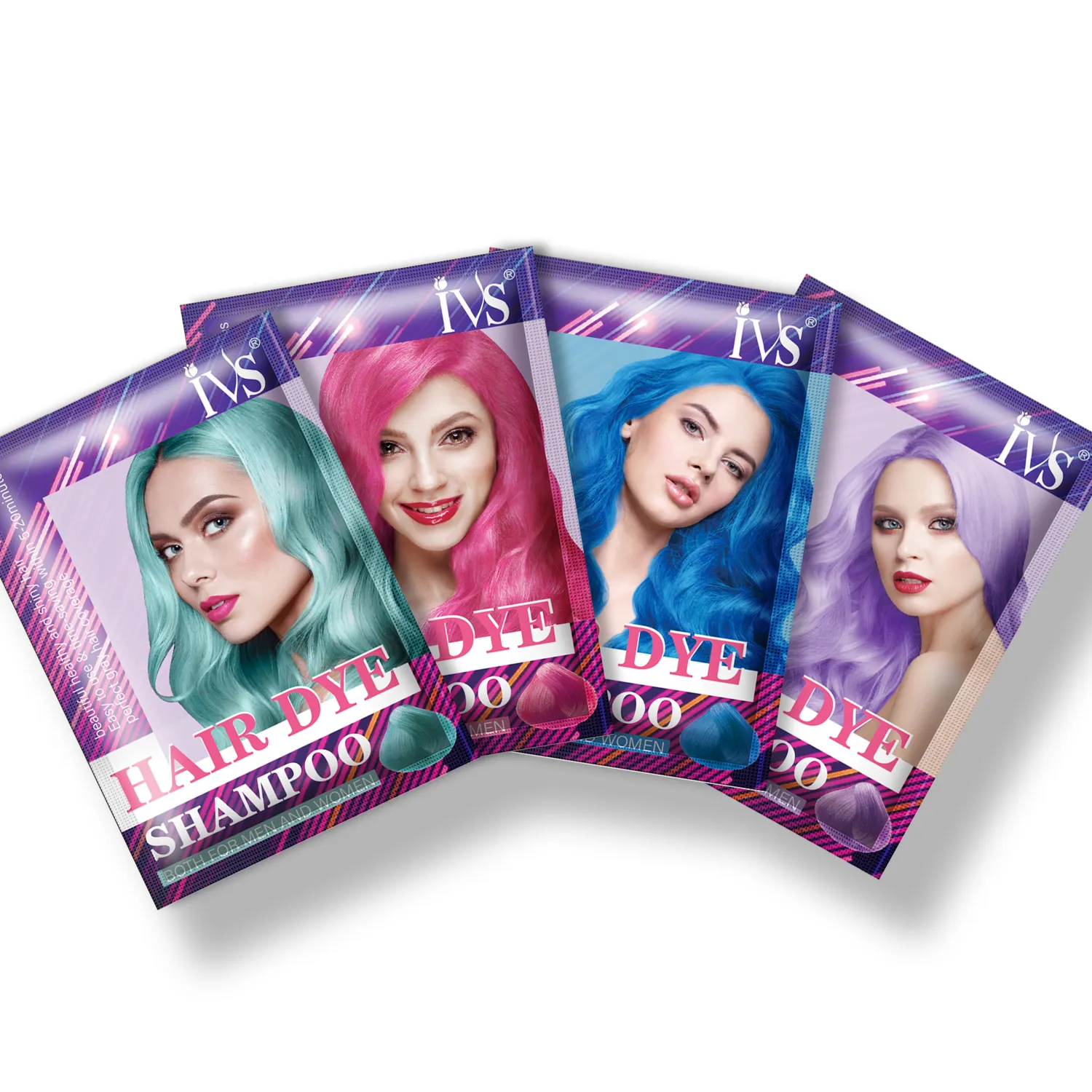 Wholesale private label Hair Colour Shampoo Natural Non Allergic Organic Chemical Free Color Make Hair colorful Hair Dye Shampoo