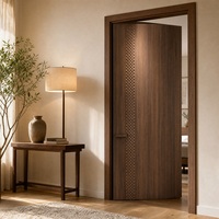 Porte en bois texturé pour hôtel, villa, appartement, bureau – Texture grain de bois – Porte intérieure – Vente directe usine – Taille personnalisée – Projet OEM