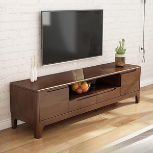 Mueble para <span class=keywords><strong>TV</strong></span> de Madera Maciza Nórdica, Moderno, Minimalista, Multifuncional, para Sala de Estar, Unidad de Entretenimiento, Almacenamiento para el Hogar - Product Image 1