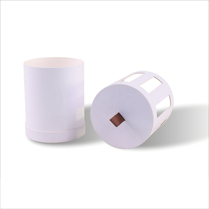 Custom perfume essential oil candle box White hollow cylinder box with ribbon - Product Image 4