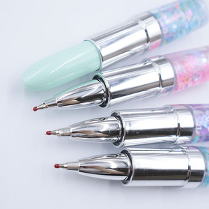 Creative Lipstick Gel <b>Pen</b> <b>Multi</b> <b>Colored</b> Glitter Ink Bullet Tip For Students Office Gifts - Product Image 4