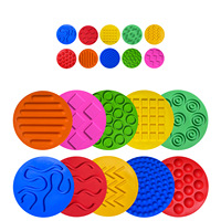 Sensorische Vloermatten 20 Stuks Siliconen Getextureerde Kinderen Sensorische Trainingsapparatuur Matching Game Sensorische Schijven