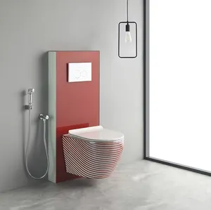 Toptan Modern banyo duvar seramik tuvalet komodin fiyatı, duvara monte tuvalet
