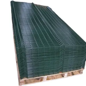 庭院链接3D弯曲栅栏聚氯乙烯涂层铁丝网钢板Forti V折叠电焊网面板