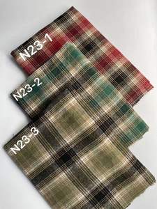 Tejido hilado diseño personalizado o lote stock reciclado 21s hilo teñido franela proveedor Shirting Check tela de franela cepillada - Product Image 5