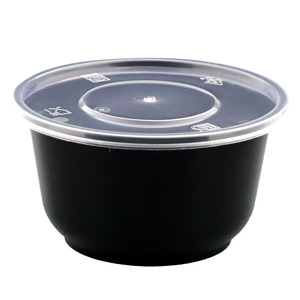 Disposable Round Takeout Bowls 850ml Thickened With Lid <b>Microwave</b> Safe For Congee Noodles Rice - Product Image 1