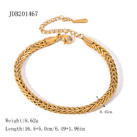 Pulsera de Cuerda Trenzada Elegante y de Lujo, Cadena Dorada Tejida, Joyería Brillante de Acero Inoxidable, Pulsera al por Mayor para Mujer