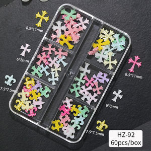 H129 カラフル マカロン クロス DIY ネイルアート アクセサリー 50個セット 3D レジン チャーム マニキュア ジュエリー デザイン ネイルデコレーション - Product Image 4